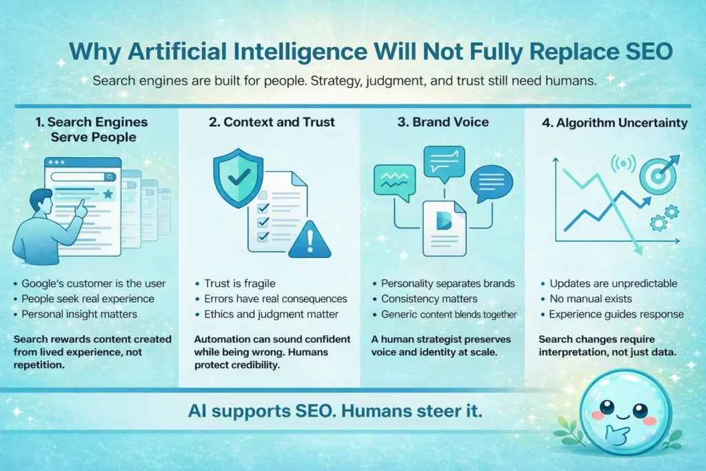 Why Artificial Intelligence Will Not Fully Replace SEO