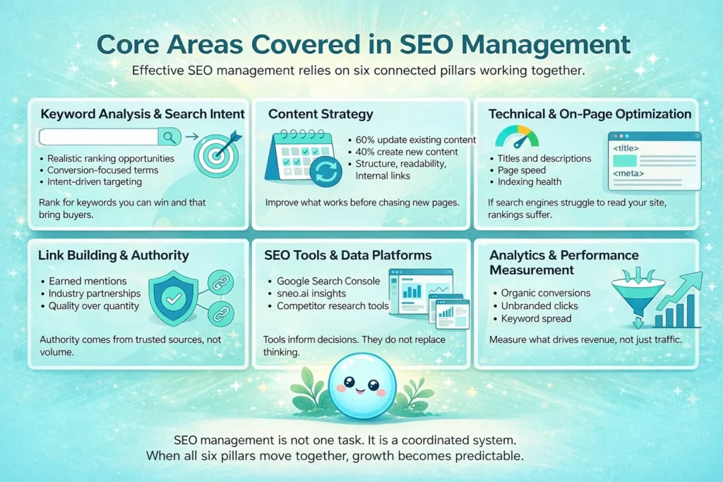 Core Areas Covered in SEO Management