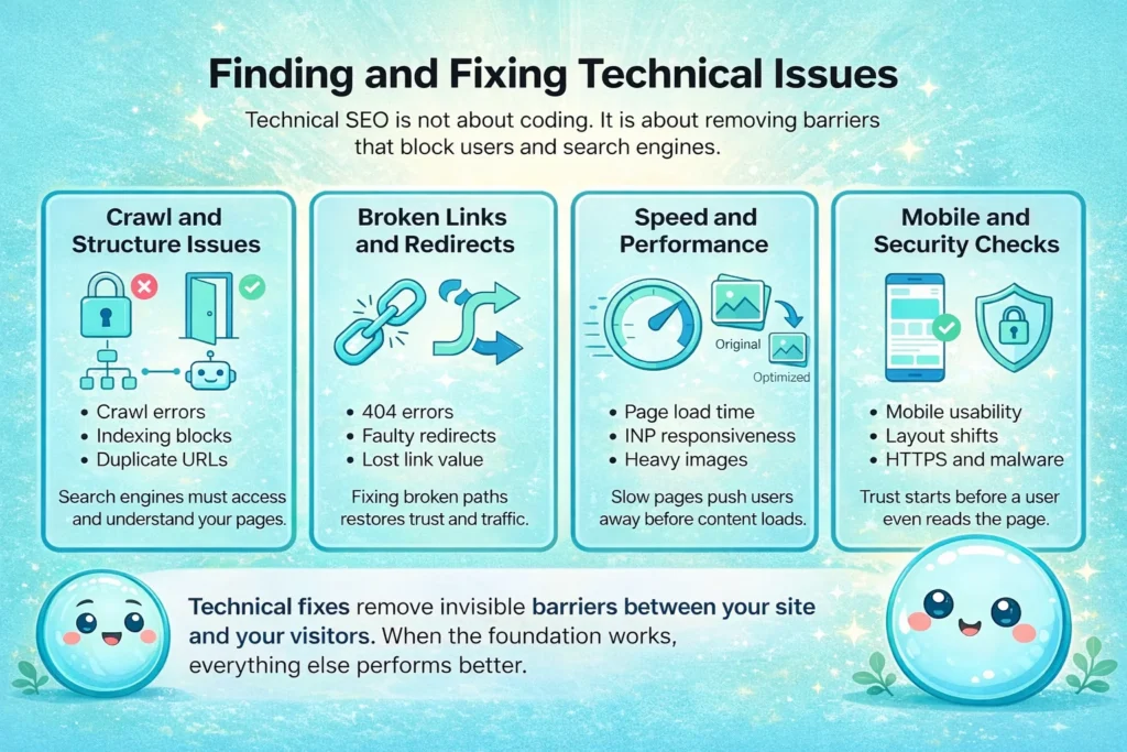 Finding and Fixing Technical Issues