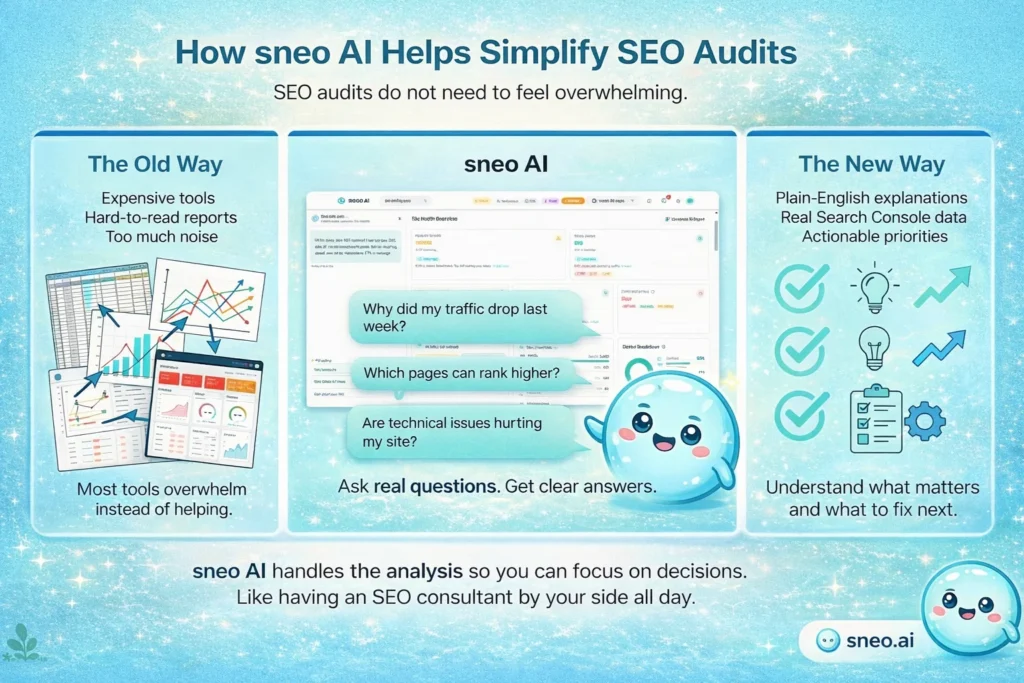 How sneo AI Helps Simplify SEO Audits