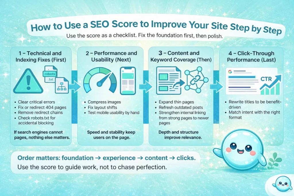How to use an SEO score to improve your site step by step