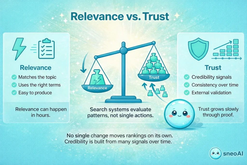 Relevance vs. Trust