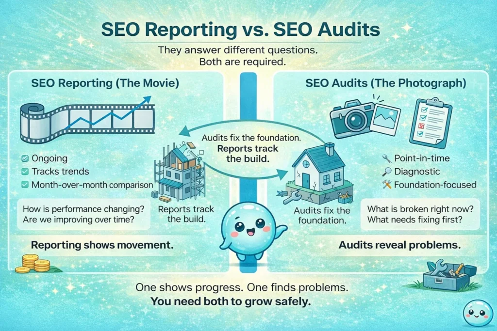 SEO Reporting vs. SEO Audits