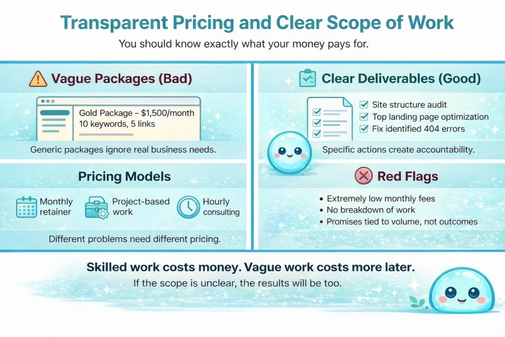 Transparent Pricing and Clear Scope of Work