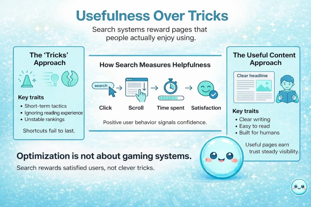 Usefulness Over Tricks